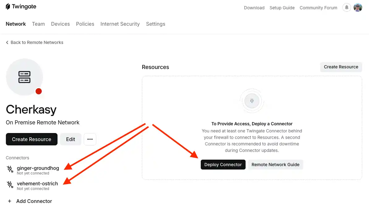 Twingate - Deploy Connector