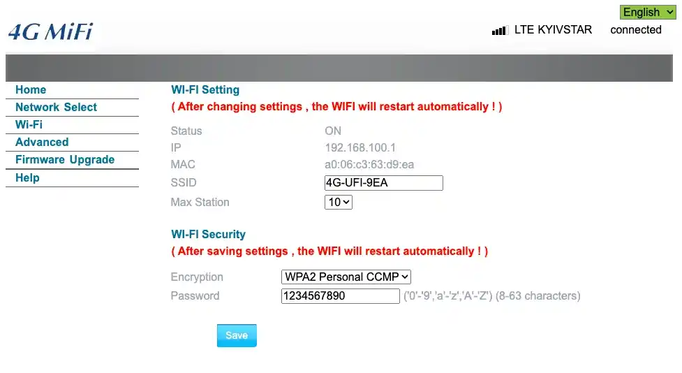 Wi-Fi Settings