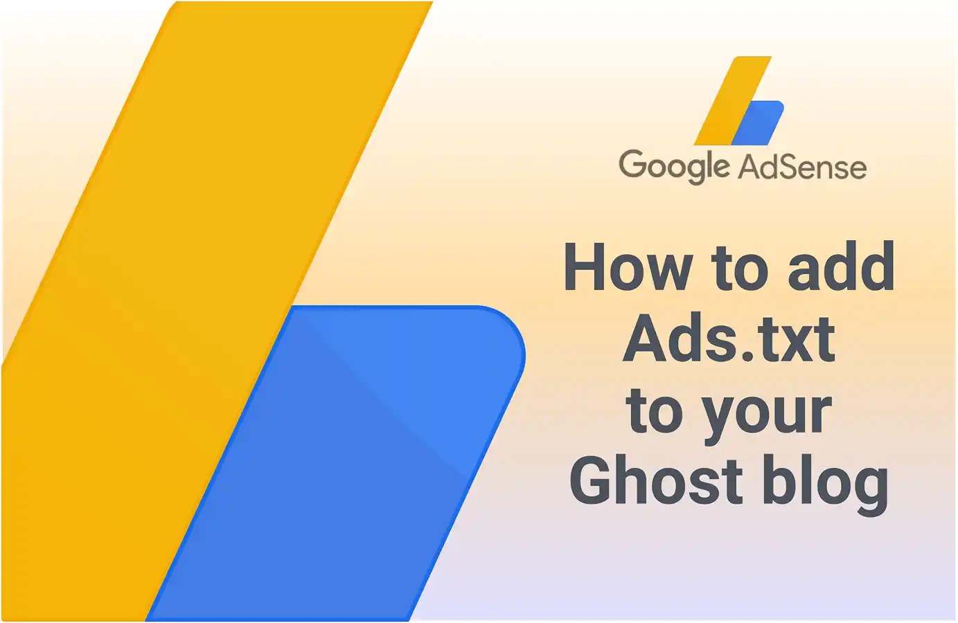 How to add ads.txt file in Ghost blog