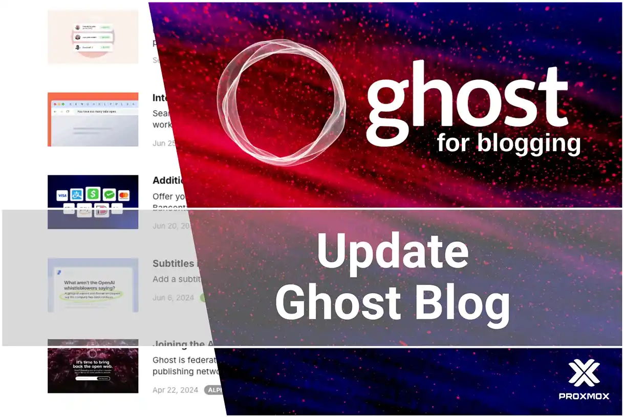 Як оновити блог Ghost